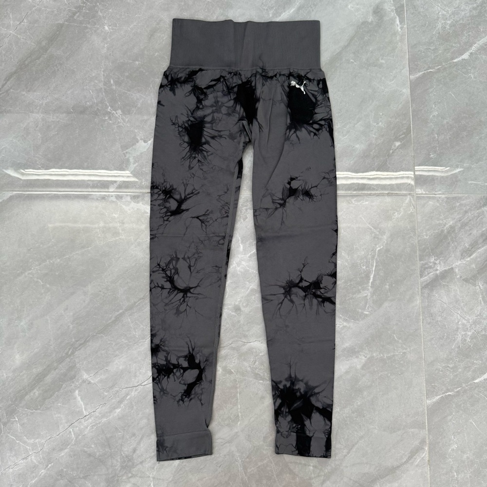 Women’s Puma Active High Waisted Tie Dye Seamless Leggings Workout Size Small